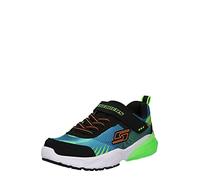 Skechers Boys Thermoflux 2.0 Kodron Sneaker, Blue Lime Textile Black Orange Trim, 2 UK
