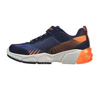 Skechers Boy's Thermoflux 2.0 Kodron Sneaker, Navy Blue Textile Orange Lime Trim, 10.5 UK Child