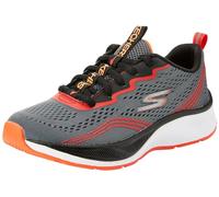 Skechers Boys Trainers, Charcoal Textile/Red & Orange Trim, 11.5 UK