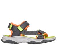 Skechers Boy's Tread Seeker Sandals in Charcoal/Orange, Size 10.5 | Textile/Synthetic, Machine Washable