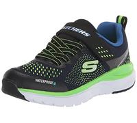 Skechers Boys Ultra Groove Sneaker, Navy Textile Black Trim, 4 UK