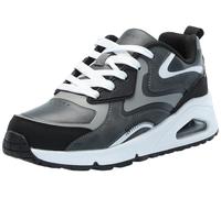Skechers Boys Uno Gen1 Color Surge Sneaker, Grey Black, 2 UK