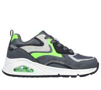 Skechers Boy's UNO Gen1 - Colour Surge Sneaker in Charcoal/Lime, Size 12.5 | Synthetic/Textile
