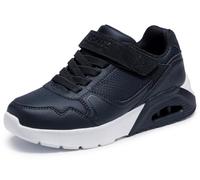 Skechers Boy's Uno Lite 2.0 Pillar Duo Sneakers, Black Synthetic/Black Trim, 4 UK Child