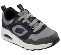 Skechers Boy's Uno Retro-Groove Sneakers, Brown & Black Synthetic/Tan Textile/Green, 4 UK Child