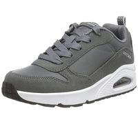Skechers Boy's Uno - Stacre Sneakers, Charcoal Suede Synthetic Gray Trim, 11.5 UK Child