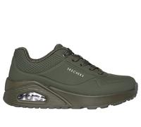Skechers Boy's Uno - Stand On Air Sneaker in Dark Green, Size 12.5 | Synthetic