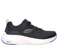 Skechers Boy's Vapor Foam Sneaker in Black/Blue, Size 2.5 | Textile/Synthetic, Machine Washable