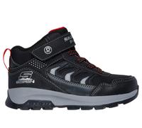 Skechers Boy's Waterproof: Storm Blazer - Glow Roam Boots in Black/Charcoal, Size 1 | Synthetic/Textile