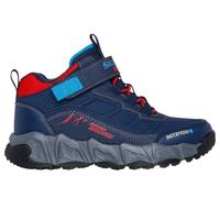 Skechers Boy's Waterproof: Velocitrek - Rugged-Rush Sneaker in Navy Blue/Red, Size 11 | Synthetic/Textile