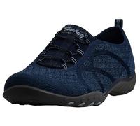 Skechers Women's Breathe Easy Fortune Knit Trainers, Blue Navy, 8 UK
