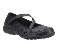 Skechers Breathe-Easy Playground Poppies Leather Girls's Black Shoes - UK 12.5 / EU 31 / US 13.5