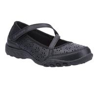 Skechers Breathe-Easy Playground Poppies Leather Girls's Black Shoes - UK 13.5 / EU 33 / US 1.5