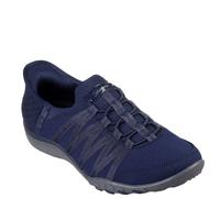 Skechers Women's Breathe-Easy ROLL-with-ME Sneaker, Navy, 6 UK
