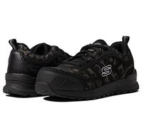 Skechers Bulklin - Lyndale Composite Toe Black/Leopard 7.5 B (M)