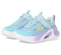 Skechers Bungee and Strap Sparkle Mesh Print Runners Girls Mint/Multi 12 UK Child