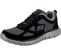 Skechers Men's Low-Top Sneakers Burns Agoura - Black/Grey - UK 8