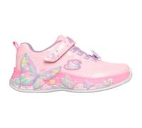 Skechers Girls S-Lights: Butterfly Bliss Sneaker in Light Pink, Size 1.5 | Textile/Synthetic