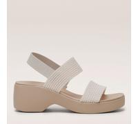 Skechers Women's CALI Day Heeled Sandal, White, 8 UK