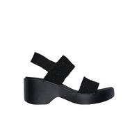 Skechers Women's CALI Day Heeled Sandal, Black, 3 UK