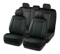 Skechers Car Seat Covers Piping Luxury Faux Seat Covers Waterproof Anti Slip Car Seat Protector Full Set Car Accessories Airbag Universal Fit for Most