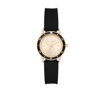 Skechers Carolwood Three Hand Black Silicone Watch (Model: SR6295), Black