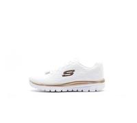 Skechers for woman. 12615 Trainers Graceful Get Connected white (40), Fabric, Flat, Laces, Casual, Sport