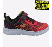 Skechers Baby Boy's Comfy Flex 2.0 - Tronox Sneakers, Black Red Textile Synthetic Yellow Trim, 3 UK Child