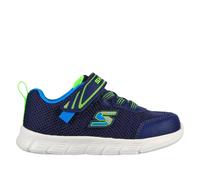 Skechers Comfy Flex - Mini Trainers Sneaker in Navy Blue/Lime, Size 9 | Textile/Synthetic