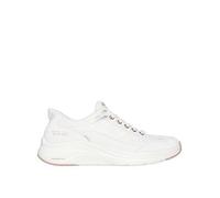 Skechers Women's Contour Foam Golden Hour Slip-On Sneakers, White Mesh/Duraleather/Leather/Rose Gold Trim, 7 UK