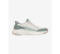 Skechers Slip-On Sneakers Contour Foam - Cosy Fit - Off White Mesh/Sage Duraleather/Leather - UK 7