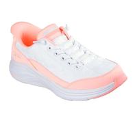 Skechers Women's Contour Foam in Motion Trainers, White Cozypoly/Hot Coral Duraleather/Leather/, 5 UK