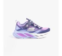 Skechers COSMIC GLOW Girls Trainers Navy Multi - UK 1.5 (Older Kids)