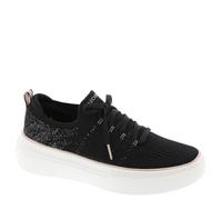 Skechers Women's Sneaker Court Classics Cordova Classic Sparkling Dust Black/Gold Size 6