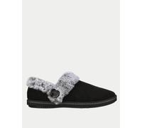 Skechers Cozy Campfire Fresh Toast Moccasin Slippers Black