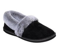 Skechers Women's Cozy Campfire - Team Toasty Low Top Slippers, Black Black Microfiber Suede Faux Fur Line Blk, 8 UK