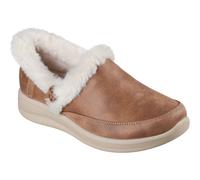 Skechers Cozy Escape Textile WoMens Chestnut Slippers - Brown - Size UK 3