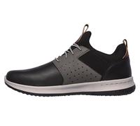 Skechers DELSON AXTON, Men's Delson Axton Trainers, Black (Black Gray Leather Bkgy), 12 UK (47.5 EU)