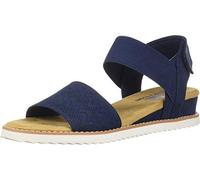 Skechers Women Desert Kiss-Stretch Quarter Strap Sandal Flat, Navy, 3