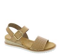 Skechers Bobs Desert NAT Natural Womens Wedge Sandals 114143 in a Plain Man-made in Size 6