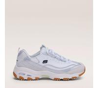Skechers D'Lites Dazzling Shine Lace Up Trainer WHITE SIZE 3