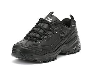 Skechers D'LITES - FRESH START, Girl's Low-Top Trainers, Black (Black Leather/Mesh/Charcoal Trim #Yellow Bbk), 3 UK (36 EU)