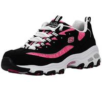 Skechers D'Lites Fresh Start Schnür-Sneaker für Damen mit Memoryschaum modischer Schuh Schwarz/Weiß EU