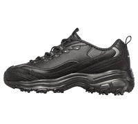 Skechers D'LITES - FRESH START, Women's Low-Top Trainers, Black (Black Leather/Mesh/Charcoal Trim #Yellow Bbk), 5.5 UK (38.5 EU)