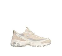 Skechers D'lites Smooth Nostalgia Lace-up Slip-ins Trainer, Cream, Size 3, Women Cream