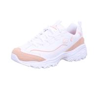 Skechers DLites WOR White Orange Womens Trainers 150231
