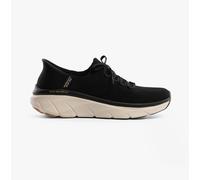 Skechers Women's D'Lux Walker 2.0 Thrill Movement Slip-On Sneakers, Black Knit/Tan Trim, 5.5 UK