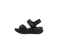 Skechers Women's D'Lux Walker - Adored Days Sandals in Black, Size 5 | Textile/Synthetic, Vegan, Machine Washable