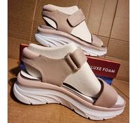 Skechers D'Lux Walker New Block Women’s Blush Adjustable Walking Sandals - UK4