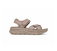 Skechers D'lux Walker Sandal-bold City Womens Ankle Strap Sandals Taupe - Size UK 8